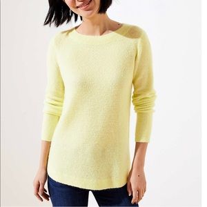 Loft pineapple cream crew sweater medium